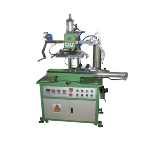 Machine de marquage à chaud cylindrique automatique 220V homologuée CE, neuve, pour estampage à chaud de bouchons, bouteilles, canettes, étiquettes et cartes - Product Image 1