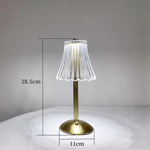 USB Charging LED Brass Table <strong>Lamp</strong> 12'' <strong>Tall</strong> Portable for Indoor Outdoor Use Built-in Dimmer for Adjustable Brightness Color <strong>Gold</strong> - Product Image 4