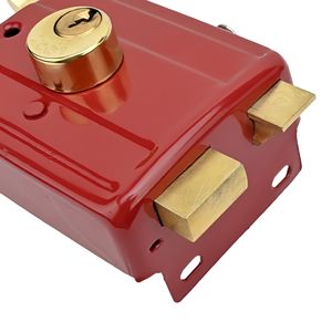 556 クラシックレッドポリッシュ外装ドアロックダブルロックラッチキー操作防水木製鉄ドア寝室用より安全 - Product Image 5