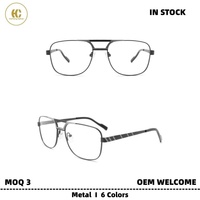 Expédition sous 24 heures – Montures de lunettes optiques en métal, faites à la main, durables, légères, à double pont, pour usage quotidien