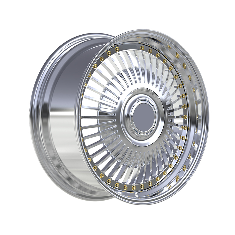 2 Piece Set Polished Floating Cap