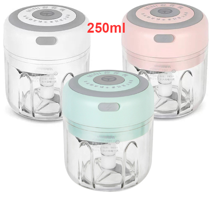 Лидер продаж беспроводной портативный мини Электрический измельчитель для овощей и чеснока измельчитель для имбиря кухонный комбайн 250 мл