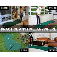 China Hersteller Fußform Indoor Golf Putting Mat für Übung & 3 Loch Golf Putting Carpet