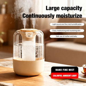 <span class=keywords><strong>Umidificatore</strong></span> d'Aria Moderno a Doppio Spruzzo 2L Silenzioso con Display LCD Luci Notturne Colorate per Camera da Letto Ufficio <span class=keywords><strong>Piante</strong></span> Nebulizzatore a Freddo - Product Image 5