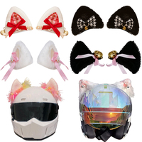 Accessoires de Moto Ski et Moto Personnalisés avec Dessin Animé Oreilles de Chat, Cornes de Casque de Moto, Taille Libre, Nouvelle Condition, Applications de Vélo