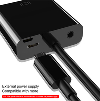Convertisseur HDTV vers VGA avec prise audio 3,5 mm et câble d'alimentation micro USB, adaptateur vidéo 1080P pour ordinateur portable, PC, boîtier TV, moniteur, projecteur
