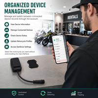 Traceur GPS pour moto Trevaron, dispositif de positionnement triple filaire GPS WiFi LBS avec alertes géofences, historique d'itinéraire, application d'abonnement