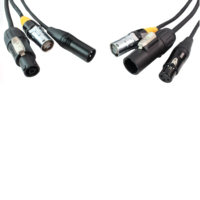 Câble hybride professionnel FCONNR PowerCon Ethercon DMX 3 en 1