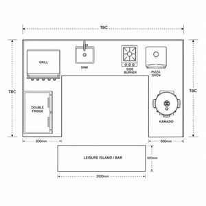 Cuisine barbecue extérieure  et station de grill <span class=keywords><strong>pour</strong></span> villas Four électrique encastré sur mesure et gril en acier inoxydable - Product Image 6