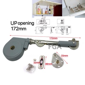 Sistema de cierre suave con resorte de gas para tapas de gabinetes, de apertura ascendente, de aleación de zinc gris, para gabinetes de cocina y cajas de juguetes - Product Image 3