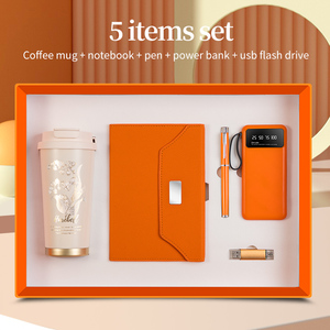 VIP özelleştirilebilir kurumsal hediye seti 5 in 1 kupa dizüstü kalem güç bankası ve iş için USB Flash sürücü - Product Image 3