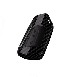 ABS + funda de llave de coche de carbono carcasa Fob para VW Volkswagen Golf 8 MK8 ID.3 ID.4 <span class=keywords><strong>Cupra</strong></span> Skoda Octavia A8 <span class=keywords><strong>SEAT</strong></span> Leon MK4 2020 <span class=keywords><strong>2021</strong></span> - Product Image 1