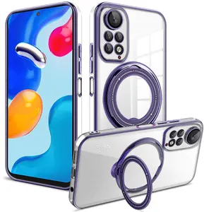 Weiche TPU-Beschichtung sring halter abdeckung für Xiaomi Redmi 12 Note 11 Pro 5G 11s Redmi 12 POCO X5 F5 Pro Drahtlose magnetische Telefon hülle