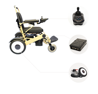 Kit Penggerak Kursi Roda Elektrik Tahan Air IP65 24v Motor Pintar dan Pengontrol Tuas Joystick untuk Pengaturan Khusus