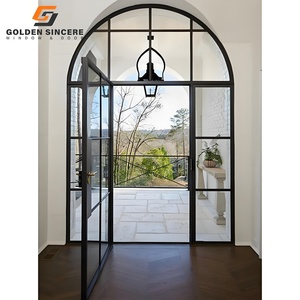 GS Customized Modern Villa Glass <b>Swing</b> Door Aluminum <b>Frame</b> - Product Image 5