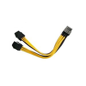 สายแยกไฟ GPU แบบกำหนดเอง PCIe 8 พิน (6+2) เป็นแบบคู่ 6+2 พิน สำหรับการ์ดจอ PSU - Product Image 1