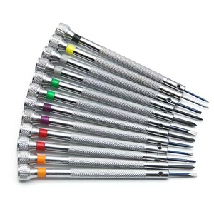 Juego de Destornilladores Planos de Precisión para Reparación de Relojes, 0.8mm, 1.0mm, 1.2mm, 1.6mm, de Acero - Product Image 4