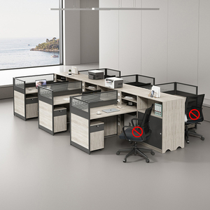 Màn hình hiện đại trạm thay đồ phân vùng nhân viên bàn máy tính bàn văn phòng hiện đại đơn giản cho nhân viên - Product Image 6