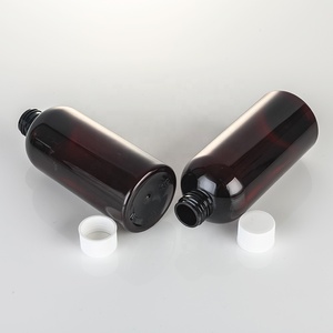 Bottiglia in Plastica PET Traslucida Marrone da 500cc per Medicinali, Integratori, Acqua Potabile, Sciroppo per la Tosse, Liquidi con Tappo a Vite - Product Image 5