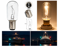 Ampoule de signalisation marine T25 BAY15D 24V 220V 25W 40W, lampe de navigation, lampe de bateau, remplacement d'ampoule incandescente