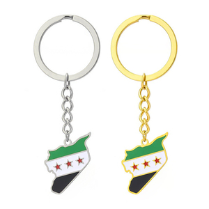 Tùy Chỉnh Thiết Kế Syria Cờ Vòng Đeo Tay Ve Áo Men Pin Trâm Mặt Dây Chuyền Vòng Cổ Pin Huy Hiệu Syria Bản Đồ Màu Xanh Lá Cây Miễn Phí Cách Mạng Cờ Pin - Product Image 3