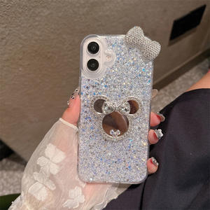 <span class=keywords><strong>Funda</strong></span> de Lujo de TPU con Espejo y Purpurina de Ratón para <span class=keywords><strong>IPhone</strong></span> 17 Pro Max con Diseño de Lazo Estilo Coreano para Chicas para <span class=keywords><strong>iPhone</strong></span> 16 15 - Product Image 5