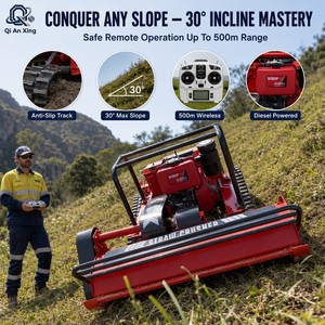 <b>Gasoline</b> Hybrid Wireless Remote Control Crawler Track Heavy Duty Y Blade All Terrain Slope Garden Lawn Mower Q-80A High-Power En - Product Image 5