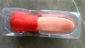 جهاز تدليك هزاز صغير للنساء على شكل وردة مع لسان لعق، قابل لإعادة الشحن، لعبة جنسية لتحفيز البظر والحلمات بالنقر والمص - Product Image 5