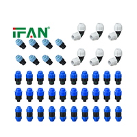 Raccords de compression HDPE PP IFAN GB/T 13663 pour tuyaux, échantillon gratuit, personnalisés, coudes et tés à douille femelle 20-110MM
