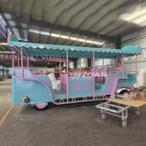 รถม้าไฟฟ้าตกแต่งลายการ์ตูนสำหรับการขนส่งผู้เข้าชมสวนสนุก - Product Image 2