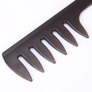 Peigne à dents larges pour coiffures Pompadour et chignons arrière, usage professionnel, plastique, grande taille, noir, bleu, marron - Product Image 2