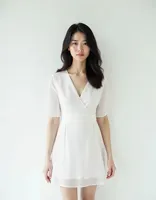 Robes en mousseline unie pour femmes, prix de gros, OEM ODM, élégantes, streetwear, vêtement durable, lavable, respirant, coupe trapèze évasée
