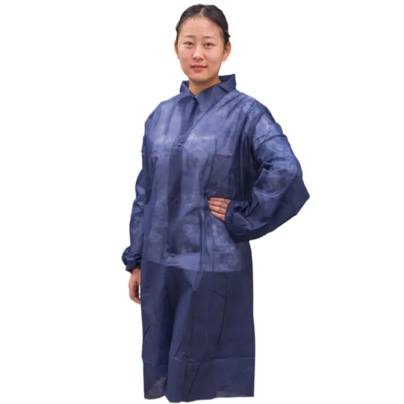 Groothandel Wegwerp Vrouwen Labcoat Non Woven Lab Jassen Unisex Bata De Laboratorio Uniform