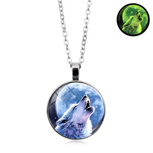 Exquisite <strong>Men</strong> Women's Luminous Wolf Whistling Pendant Necklace Street Hip Hop Fashion <strong>Accessory</strong> with Gold Plating Link <strong>Chain</strong> - Product Image 1