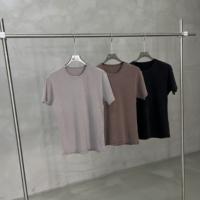 Kaos T-shirt Lengan Pendek Model Amerika 320GSM Heavyweight, Slim Fit, Distressed, Custom Logo,  Bahan Berat,  Potongan Pendek,  Efek Langsing,  Cocok untuk Dalaman