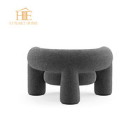 Canapé italien Clouds en velours rose, confortable et moelleux, style minimaliste, luxe léger, pour salon, chambre à coucher, design créatif