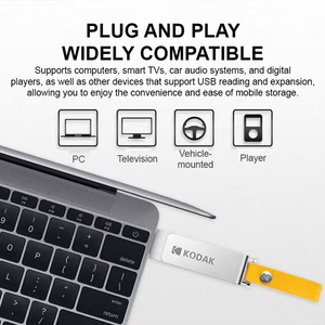 Kodak New <b>USB</b> 3.1 Flash <b>Drive</b> with Leather Strap Read Speed up to 120 MB/S - Product Image 4