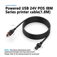 Câble imprimé USB alimenté 24V PoweredUSB vers adaptateur 8 broches 2.54mm pour câble de connexion Terminal Epson POS