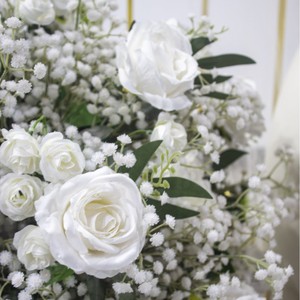 Venta caliente White Baby Breath Rose con arreglo floral verde Bola de flores y corredor para boda Stage Arch Hotel Decor - Product Image 4
