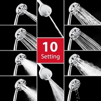 Kit de douche à main magnétique 10 modes avec support, finition chromée, haute pression, débit réglable, filtre pulvérisateur, style américain pour maison et appartement