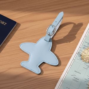Etiqueta de Equipaje de Cuero PU con Forma de Avión Moderna y Bonita para Maletas de Viaje, Identificador de Maleta, Accesorios de Avión - Product Image 1
