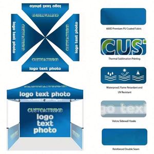 Abri instantané de qualité supérieure bleu roi 3 x 3 m avec sac de transport et accessoires de présentation - Product Image 3