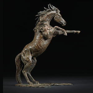 <span class=keywords><strong>Cheval</strong></span> en métal de grande taille réglable, <span class=keywords><strong>cheval</strong></span> en cuivre et cavalier en Bronze, Sculpture de <span class=keywords><strong>cheval</strong></span> debout - Product Image 2