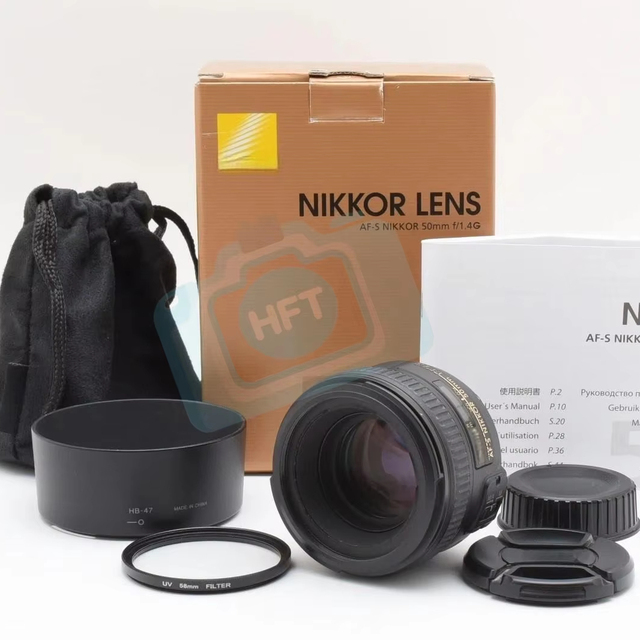 HFT Professional AF-S Nikkor 50mm F/1.4G Digital Camera Lens Full-Frame Fixed 9 Blades 73.5mm Diameter Wholesale Camera Digital