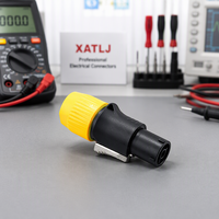 Connecteurs XLR 3 broches mâle/femelle, prise d'alimentation légère, contact en cuivre, montage sur panneau en nylon, IP67, 15A, ronds