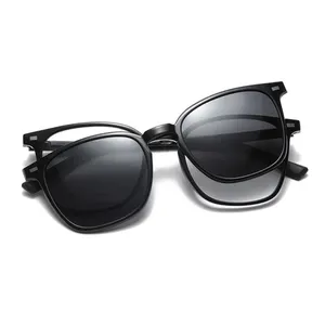 Logo Kustom Grosir Kualitas Terbaik Kacamata ULTEM Plastik Model Baru Mode Klip Pada Bingkai Kacamata Optik