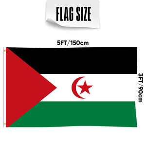 Vente en gros 3x5ft La <span class=keywords><strong>République</strong></span> <span class=keywords><strong>arabe</strong></span> sahraouie démocratique drapeaux polyester Personnaliser toutes les nations expédition rapide Fournisseur fiable - Product Image 3