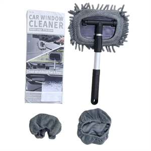 Brosse de nettoyage de pare-brise de voiture, tige télescopique en alliage d'aluminium, nettoyeur de vitres - Product Image 1