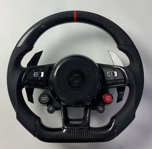 Volant sport en fibre de carbone compatible avec Volkswagen <span class=keywords><strong>Golf</strong></span> <span class=keywords><strong>4</strong></span> 5 6 7 8 GTI <span class=keywords><strong>R</strong></span> MK5 MK6 MK7 MK8 2017, mise à niveau du modèle ancien vers le nouveau modèle - Product Image 1