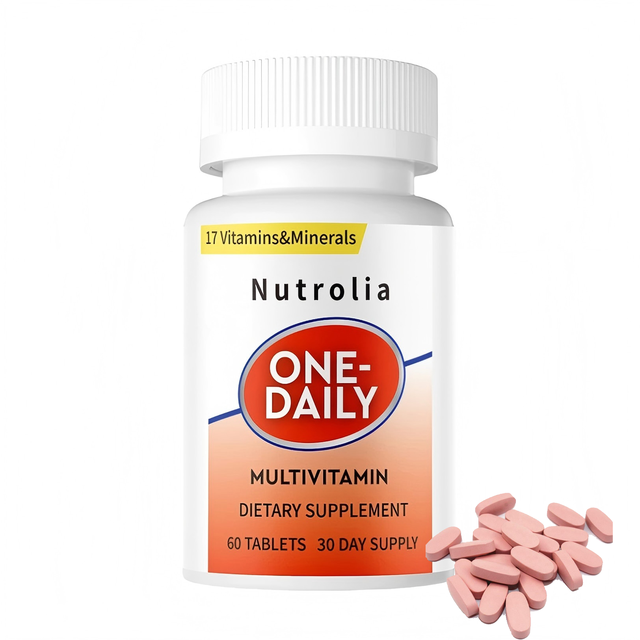 Private Label Adults Multivitamin Tablets for Immune Health Customizable Colors & Shapes Health Food Grade 60 Tablets